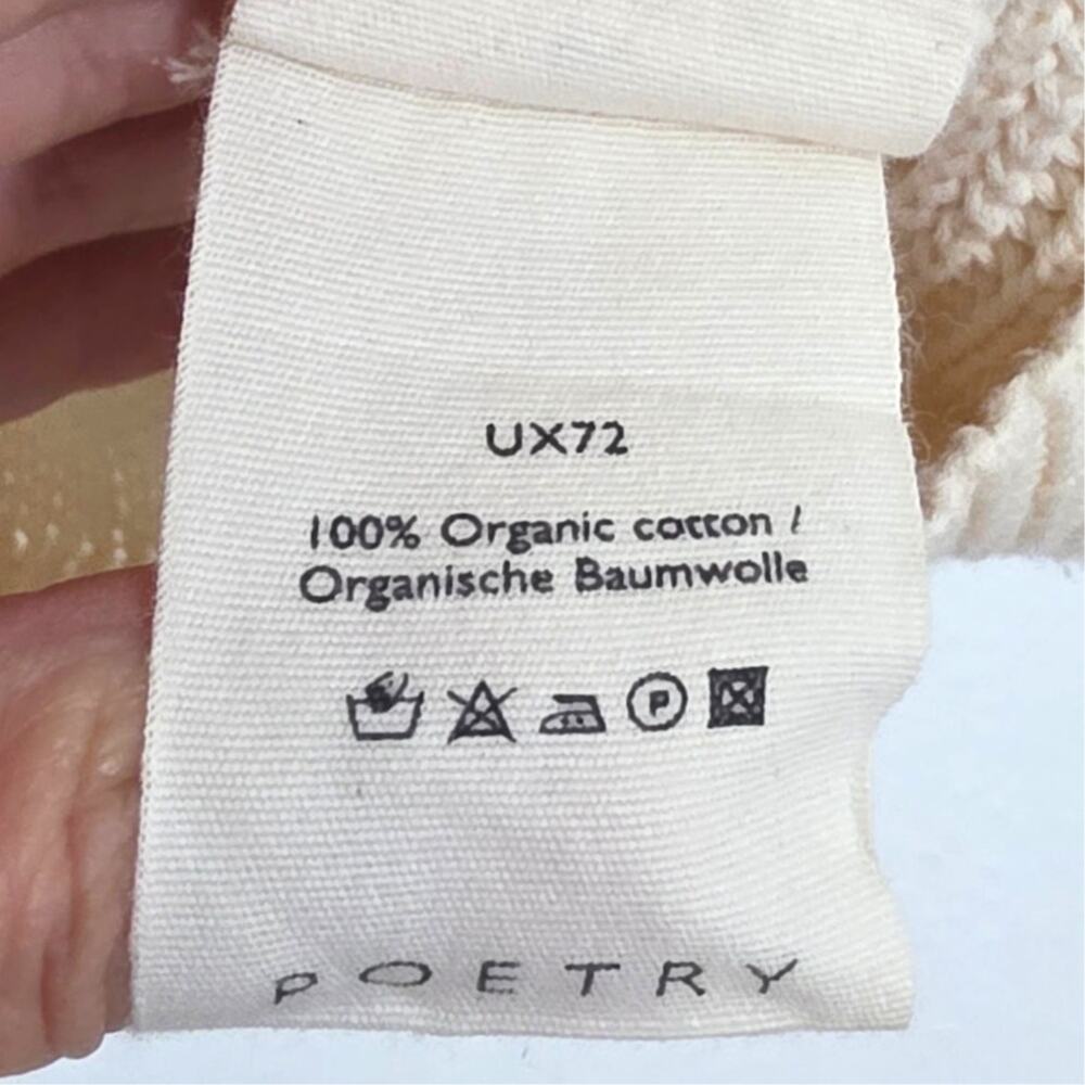POETRY Crochet Stitch Organic Cotton Sweater Ecru 12 - Picture 6 of 10